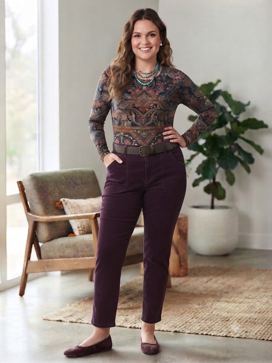 Democracy Pants - Democracy “Ab” solution Skyrise Relaxed Straight Leg Corduroy Pant